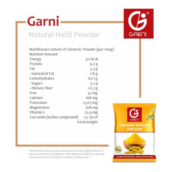 Garni Turmeric Powder (Haldi) 500gm
