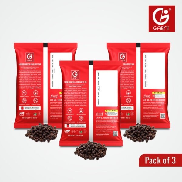 Garni Black Pepper (Kali Mirch) Whole 100gm