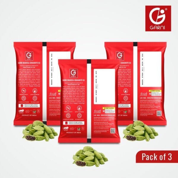 Garni Green Cardamom Hari Elaichi 6-7mm, 100gm