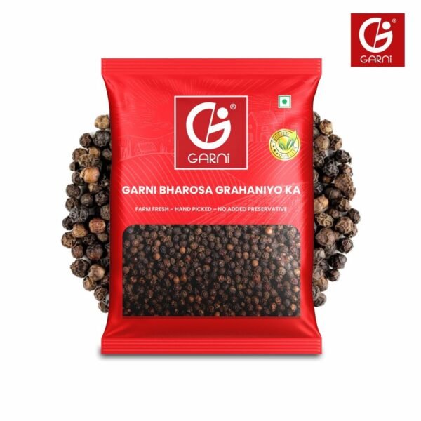 Garni Black Pepper (Kali Mirch) Whole 100gm